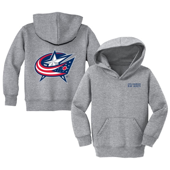 Toddler Chad & Jake Heather Gray Columbus Blue Jackets Pullover Hoodie