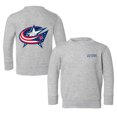 thumbnail image 1 of Toddler Chad & Jake Heather Gray Columbus Blue Jackets Pullover Sweatshirt, 1 of 1