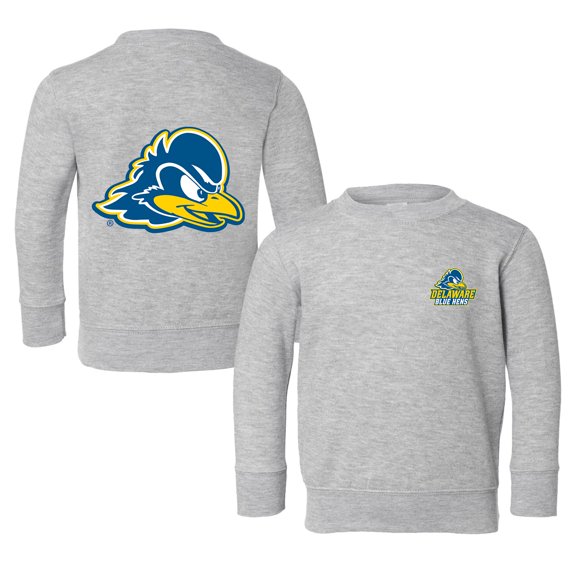 Toddler Chad & Jake Heather Gray Delaware Fightin' Blue Hens Logo Pullover Sweatshirt