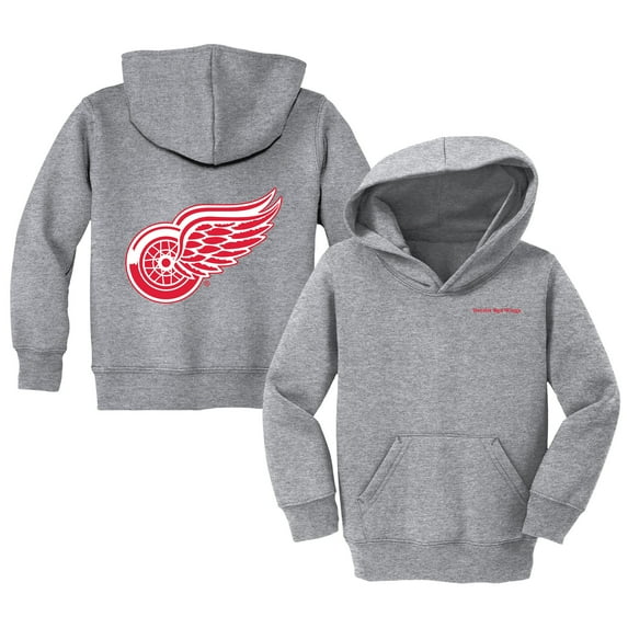 Toddler Chad & Jake Heather Gray Detroit Red Wings Pullover Hoodie
