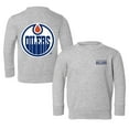 thumbnail image 1 of Toddler Chad & Jake Heather Gray Edmonton Oilers Pullover Sweatshirt, 1 of 1