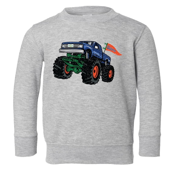 Toddler Chad & Jake Heather Gray Florida Gators Monster Truck Sweatshirt