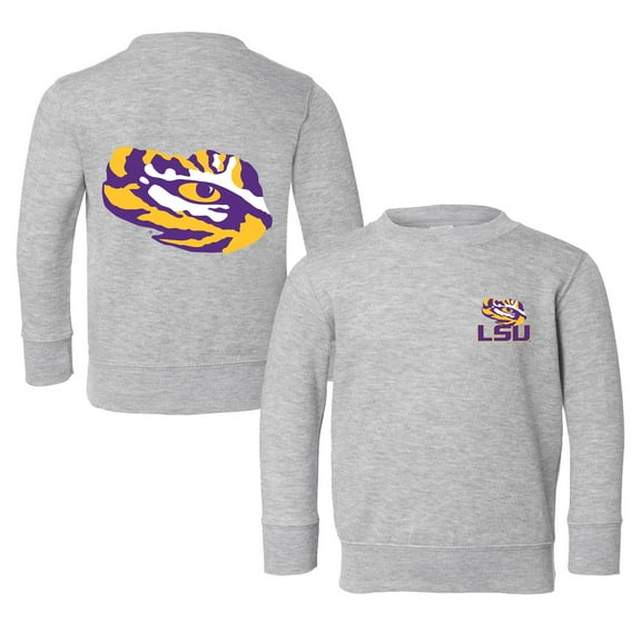Toddler Chad & Jake Heather Gray LSU Tigers Logo Pullover Sweatshirt