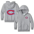 thumbnail image 1 of Toddler Chad & Jake Heather Gray Montreal Canadiens Logo Full-Zip Hoodie Jacket, 1 of 1