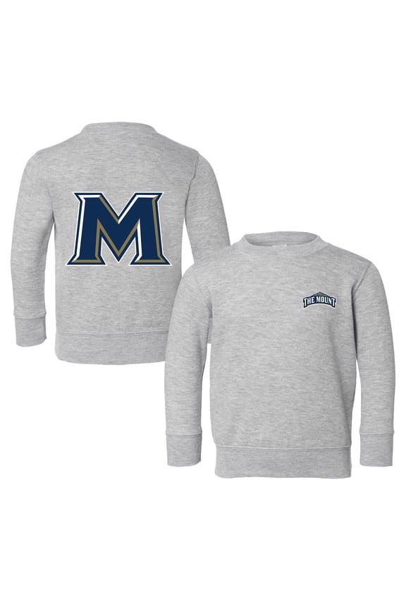Toddler Chad & Jake Heather Gray Mount St. Mary's Mountaineers Logo Pullover Sweatshirt