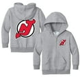 thumbnail image 1 of Toddler Chad & Jake Heather Gray New Jersey Devils Logo Full-Zip Hoodie Jacket, 1 of 1
