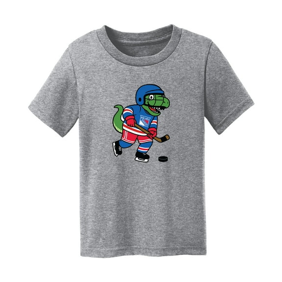 Toddler Chad & Jake Heather Gray New York Rangers Dino Hockey Graphic T-Shirt