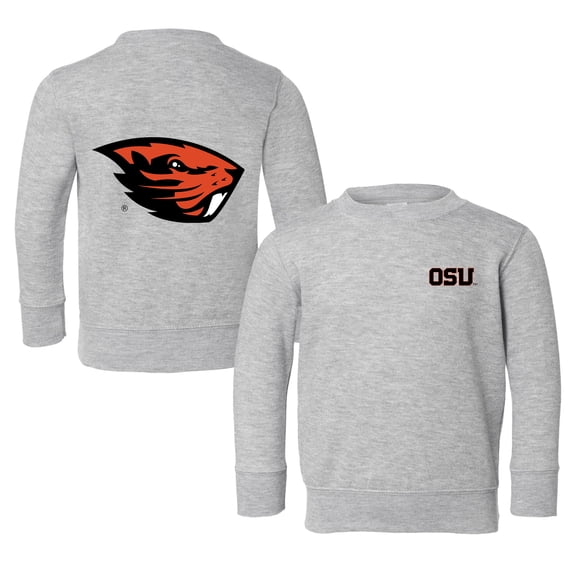 Toddler Chad & Jake Heather Gray Oregon State Beavers Logo Pullover Sweatshirt