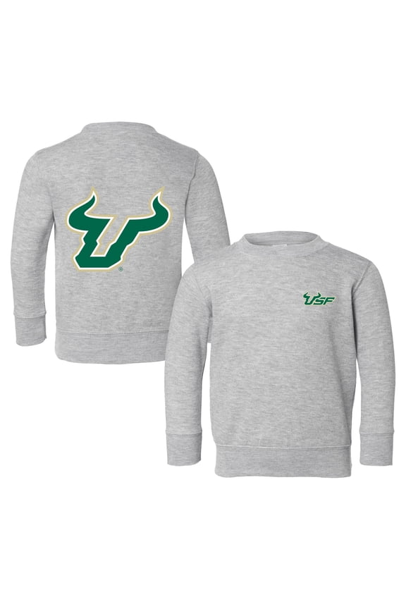 Toddler Chad & Jake Heather Gray South Florida Bulls Logo Pullover Sweatshirt