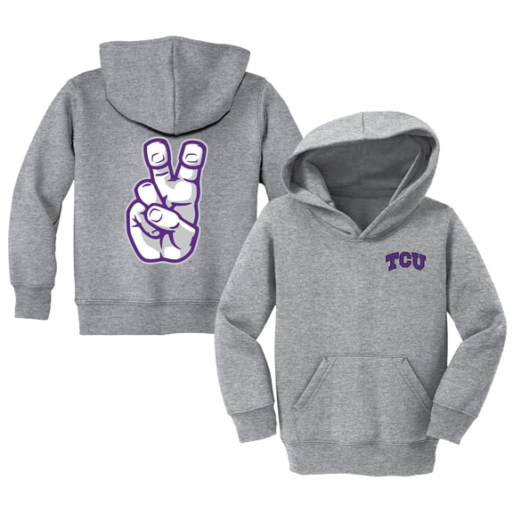 Toddler Chad & Jake Heather Gray TCU Horned Frogs Primary Logo Pullover Hoodie