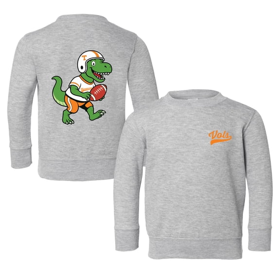 Toddler Chad & Jake Heather Gray Tennessee Volunteers Dinosaur Sweatshirt