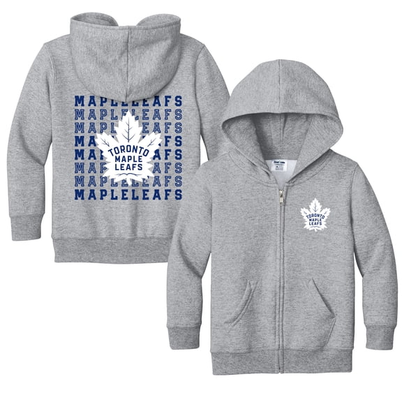 Toddler Chad & Jake Heather Gray Toronto Maple Leafs Full-Zip Retro Sweatshirt