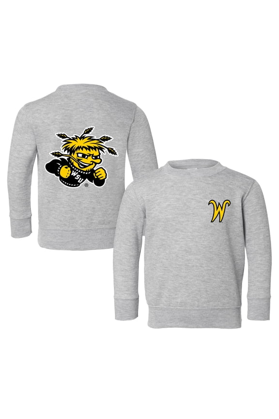 Toddler Chad & Jake Heather Gray Wichita State Shockers Logo Pullover Sweatshirt