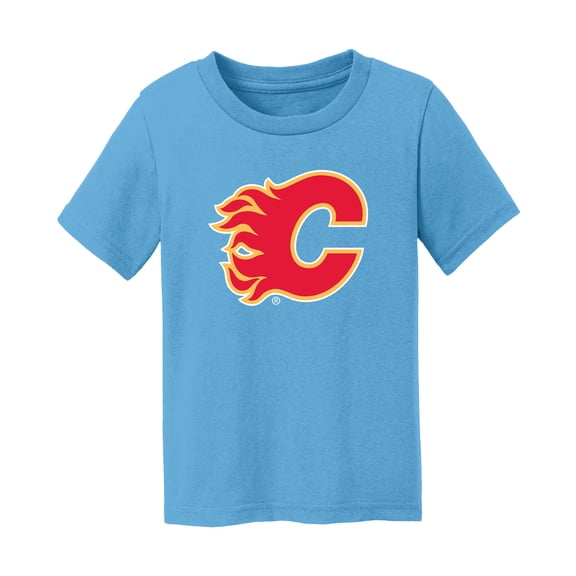 Toddler Chad & Jake Light Blue Calgary Flames Primary Logo T-Shirt