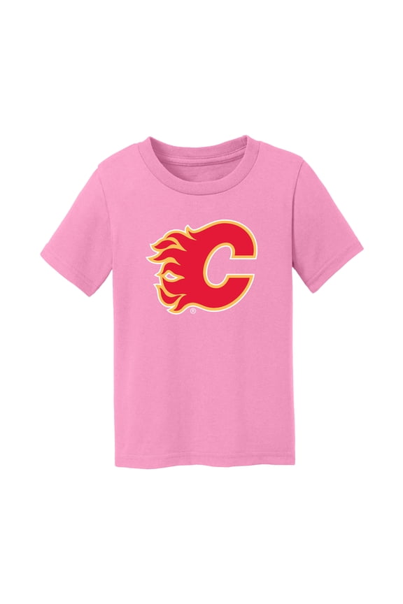 Toddler Chad & Jake Light Pink Calgary Flames Primary Logo T-Shirt
