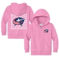 thumbnail image 1 of Toddler Chad & Jake Light Pink Columbus Blue Jackets Full-Zip Retro Hoodie, 1 of 1