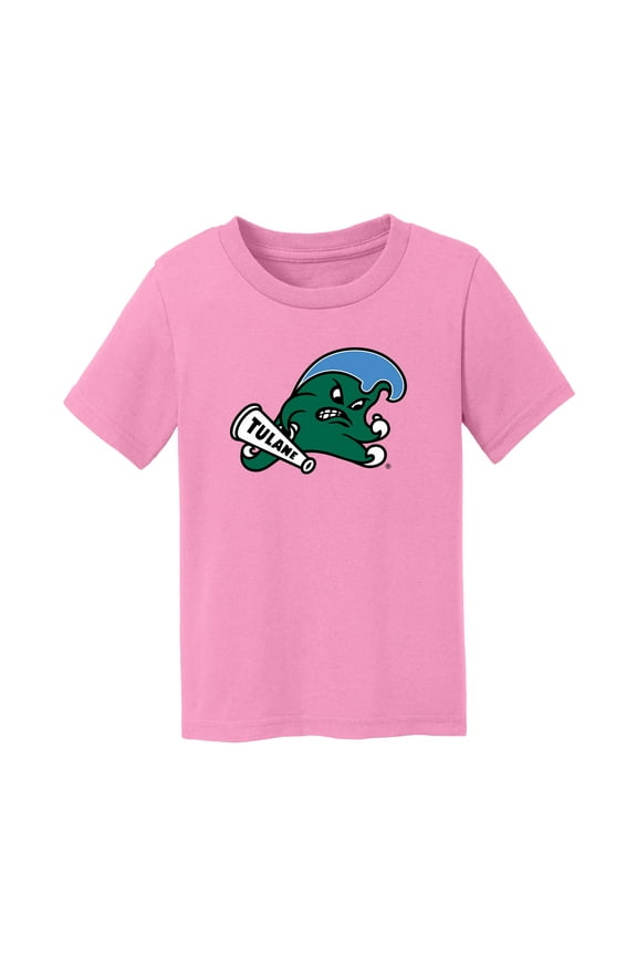 Toddler Chad & Jake Light Pink Tulane Green Wave Logo T-Shirt