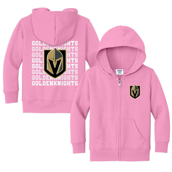 Toddler Chad & Jake Light Pink Vegas Golden Knights Full-Zip Retro Sweatshirt