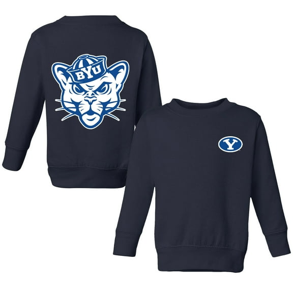 Toddler Chad & Jake Navy BYU Cougars Logo Pullover Sweatshirt