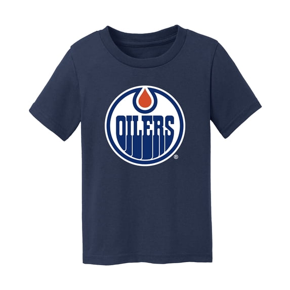 Toddler Chad & Jake Navy Edmonton Oilers Primary Logo T-Shirt