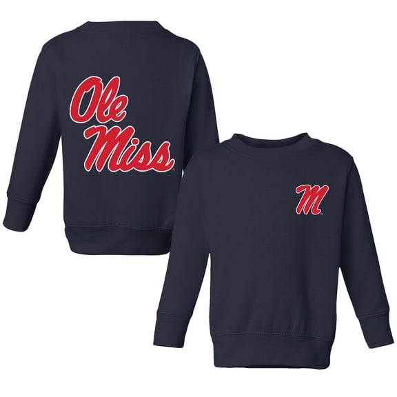 Toddler Chad & Jake Navy Ole Miss Rebels Logo Pullover Sweatshirt