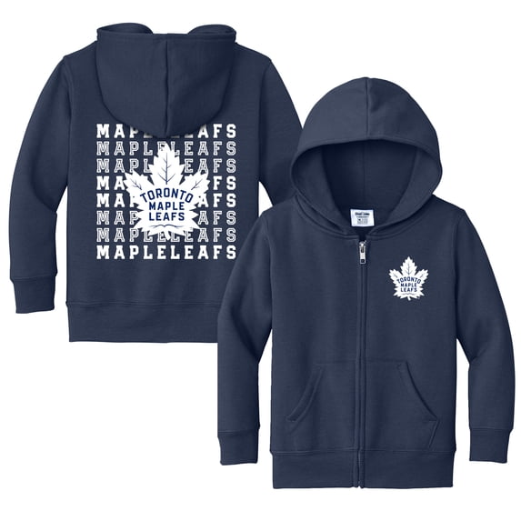 Toddler Chad & Jake Navy Toronto Maple Leafs Full-Zip Retro Sweatshirt