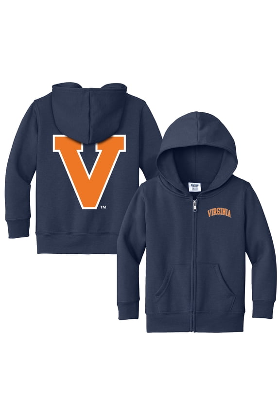 Toddler Chad & Jake  Navy Virginia Cavaliers Logo Full-Zip Hoodie Jacket
