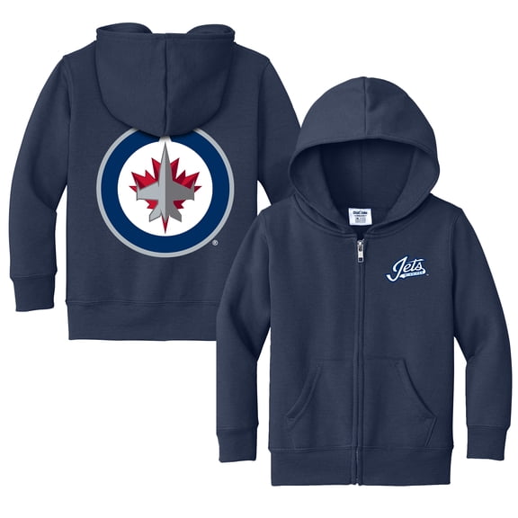 Toddler Chad & Jake Navy Winnipeg Jets Logo Full-Zip Hoodie Jacket