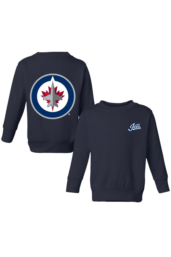 Toddler Chad & Jake Navy Winnipeg Jets Pullover Sweatshirt