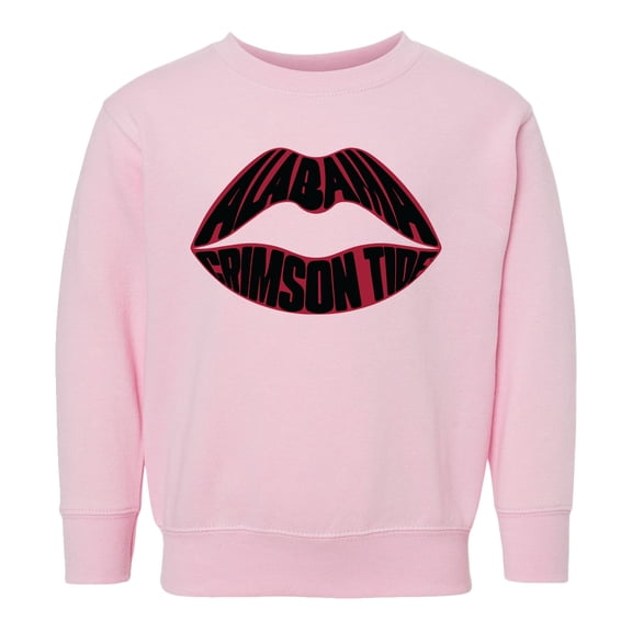 Toddler Chad & Jake Pink Alabama Crimson Tide Lips Sweatshirt