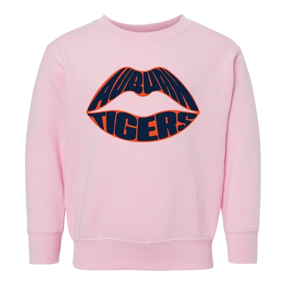 Toddler Chad & Jake Pink Auburn Tigers Lips Sweatshirt