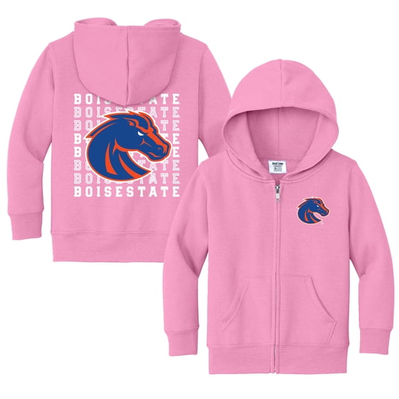 Toddler Chad & Jake Pink Boise State Broncos Full-Zip Retro Hoodie