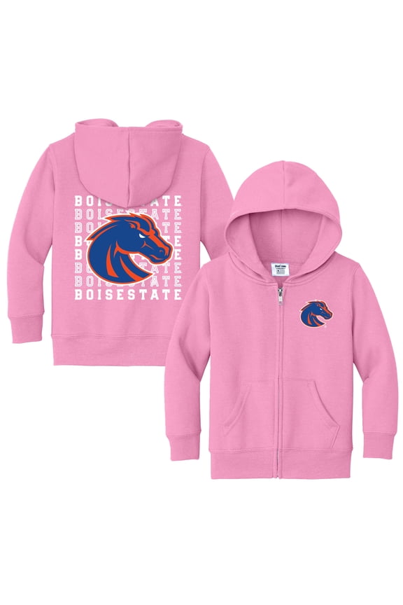 Toddler Chad & Jake Pink Boise State Broncos Full-Zip Retro Hoodie