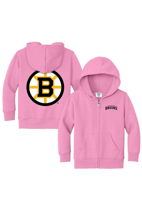 Toddler Chad & Jake Pink Boston Bruins Full-Zip Sweatshirt