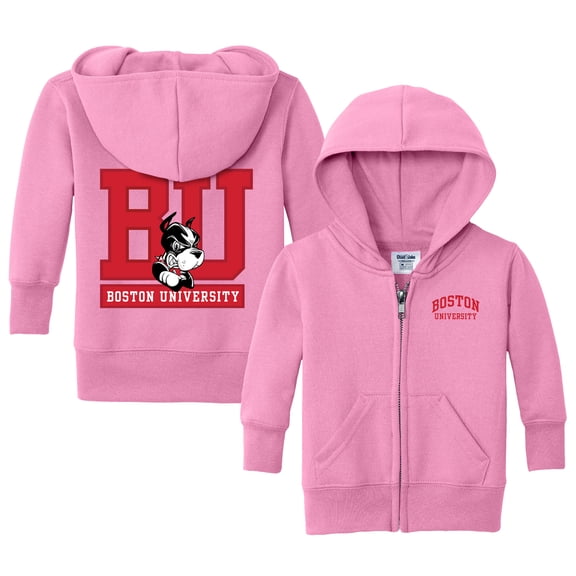 Toddler Chad & Jake Pink Boston University Logo Full-Zip Hoodie Jacket