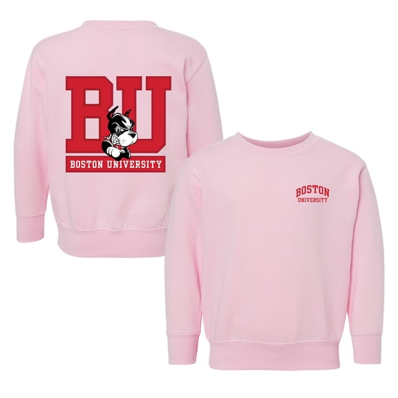 Toddler Chad & Jake Pink Boston University Logo Pullover Sweatshirt