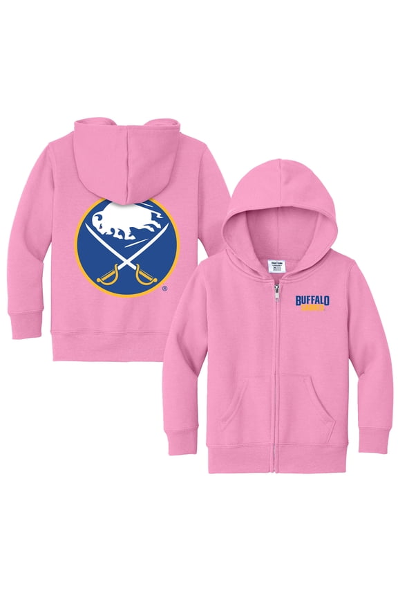 Toddler Chad & Jake Pink Buffalo Sabres Logo Full-Zip Hoodie Jacket