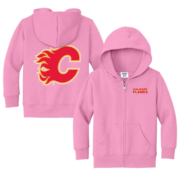 Toddler Chad & Jake Pink Calgary Flames Logo Full-Zip Hoodie Jacket