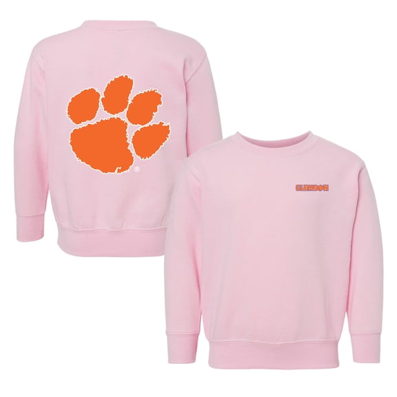 Toddler Chad & Jake Pink Clemson Tigers Logo Pullover Sweatshirt