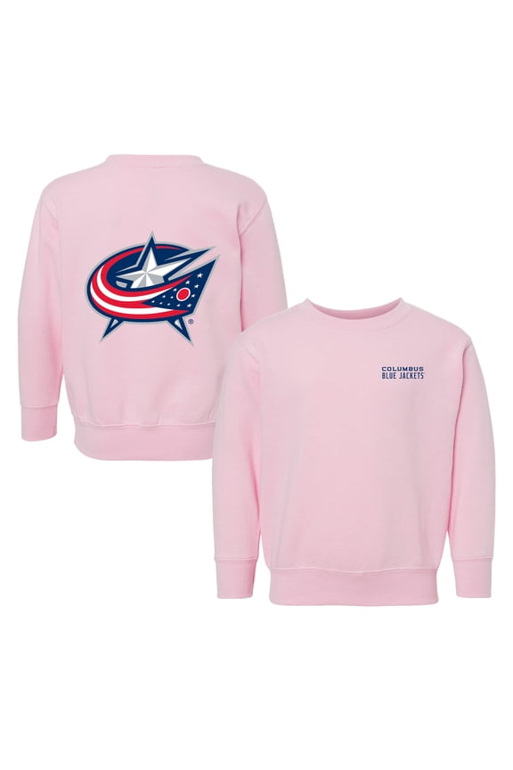 Toddler Chad & Jake Pink Columbus Blue Jackets Pullover Sweatshirt