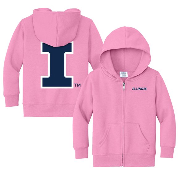 Toddler Chad & Jake Pink Illinois Fighting Illini Logo Full-Zip Hoodie Jacket
