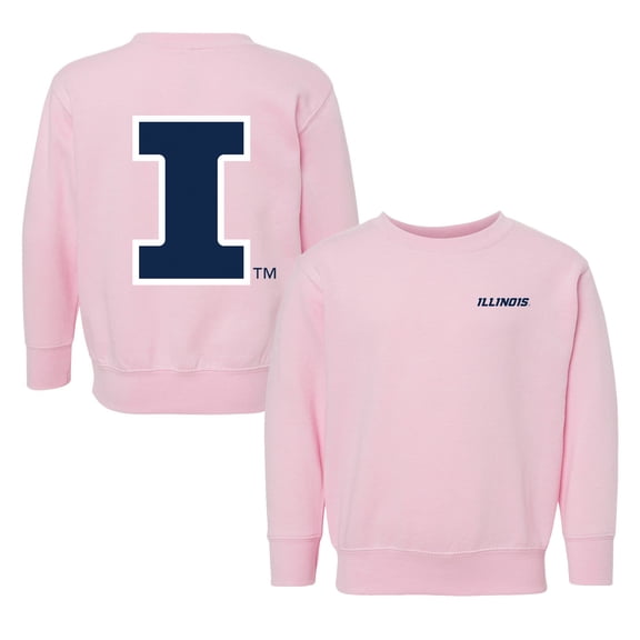 Toddler Chad & Jake Pink Illinois Fighting Illini Logo Pullover Sweatshirt