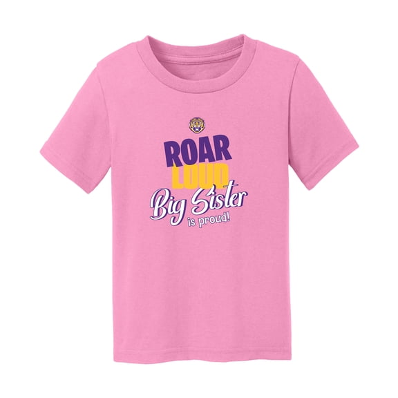 Toddler Chad & Jake Pink LSU Tigers Big Sis T-Shirt
