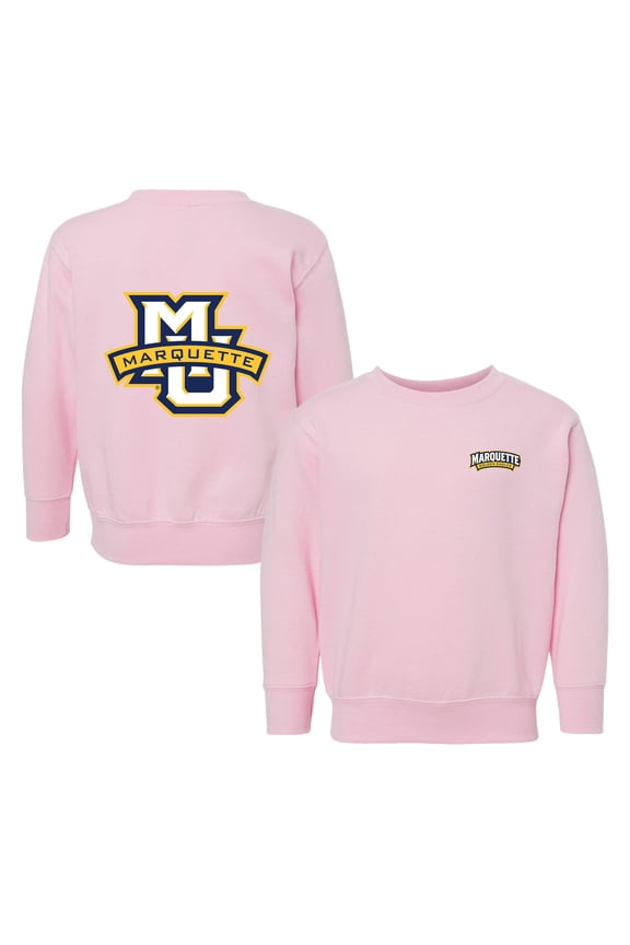 Toddler Chad & Jake Pink Marquette Golden Eagles Logo Pullover Sweatshirt