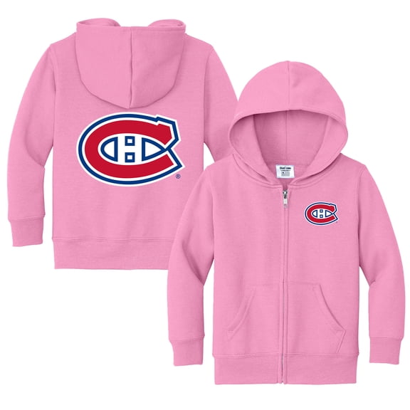 Toddler Chad & Jake Pink Montreal Canadiens Logo Full-Zip Hoodie Jacket