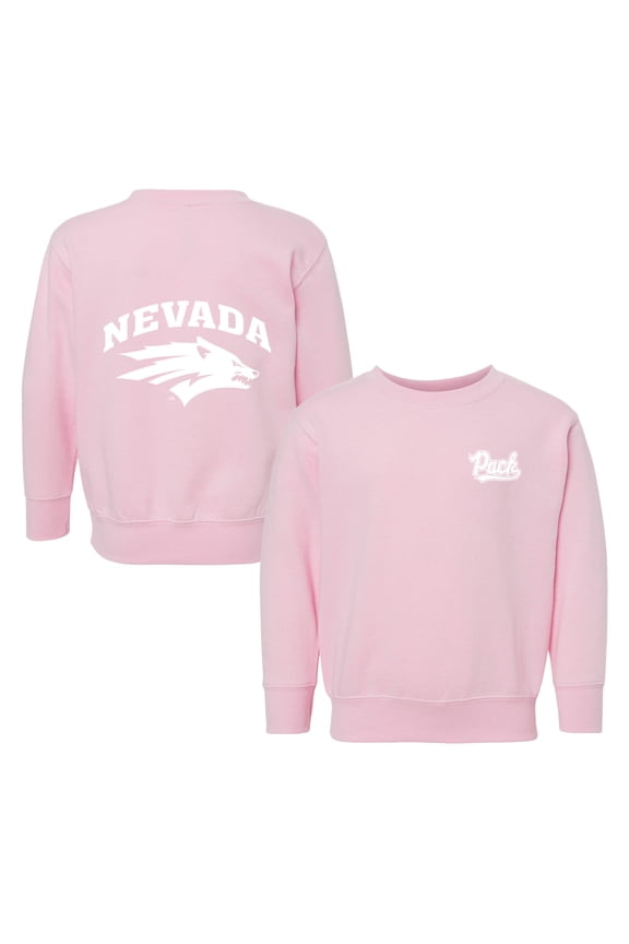 Toddler Chad & Jake Pink Nevada Wolf Pack Logo Pullover Sweatshirt