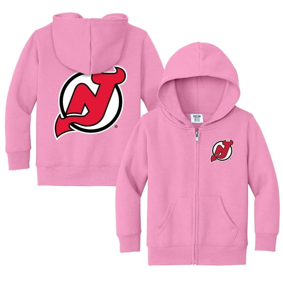 Toddler Chad & Jake Pink New Jersey Devils Logo Full-Zip Hoodie Jacket