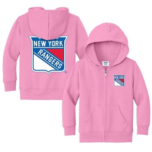Toddler Chad & Jake Pink New York Rangers Logo Full-Zip Hoodie Jacket