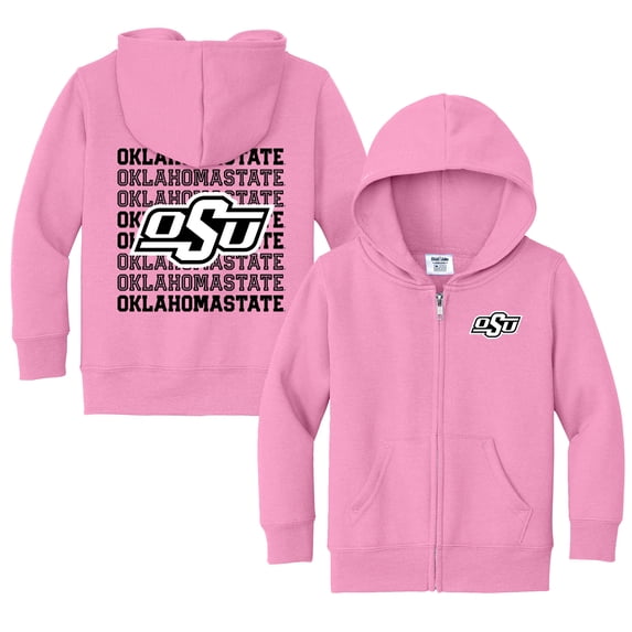 Toddler Chad & Jake Pink Oklahoma State Cowboys Retro Full-Zip Hoodie