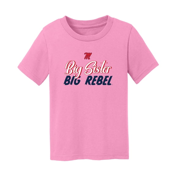 Toddler Chad & Jake Pink Ole Miss Rebels Big Sis T-Shirt